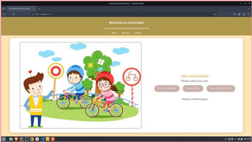 eCareSathi Project Interface Render Layout A